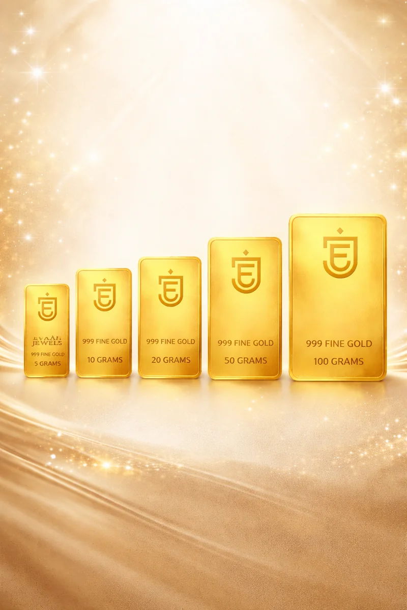 Gold Minted Bars — Jewelry Collection | Evaan Jewels