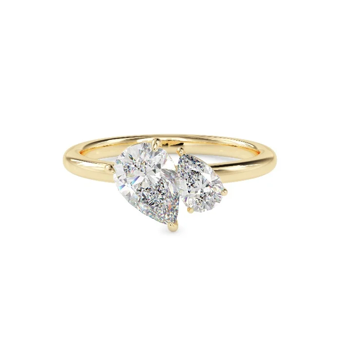 Evaan Toi et Moi Diamond Ring – Pear | 1.70 Ct — Engagement Rings | Evaan Jewels