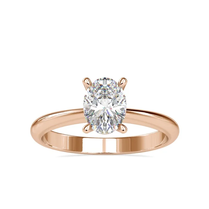 Evaan Lab Grown Diamond Solitaire Ring – Oval — Engagement Rings | Evaan Jewels