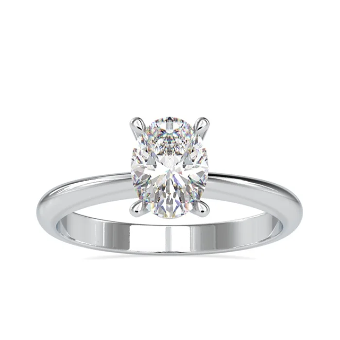 Evaan Lab Grown Diamond Solitaire Ring – Oval — Thumbnail 2
