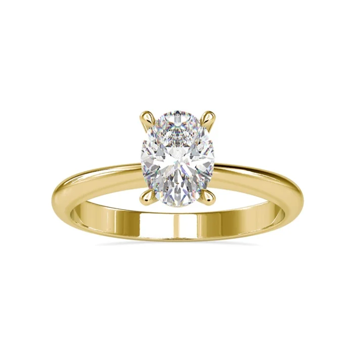 Evaan Lab Grown Diamond Solitaire Ring – Oval — Thumbnail 3