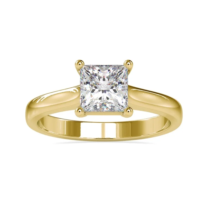 Evaan Lab Grown Diamond Solitaire Ring – Princess| SR004 — Engagement Rings | Evaan Jewels