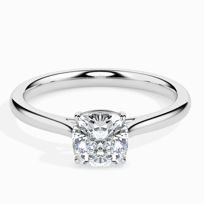 Evaan Lab Grown Diamond Solitaire Ring – Cushion | R003 — Thumbnail 3