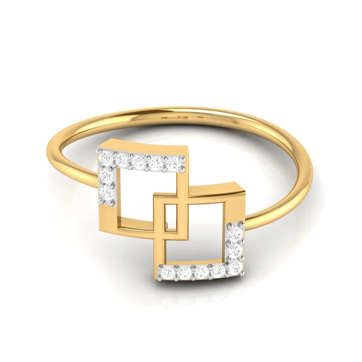 Evaan Lab Grown Diamond Gold Ring – R001 | 14K | 0.06ct — Casual Rings | Evaan Jewels