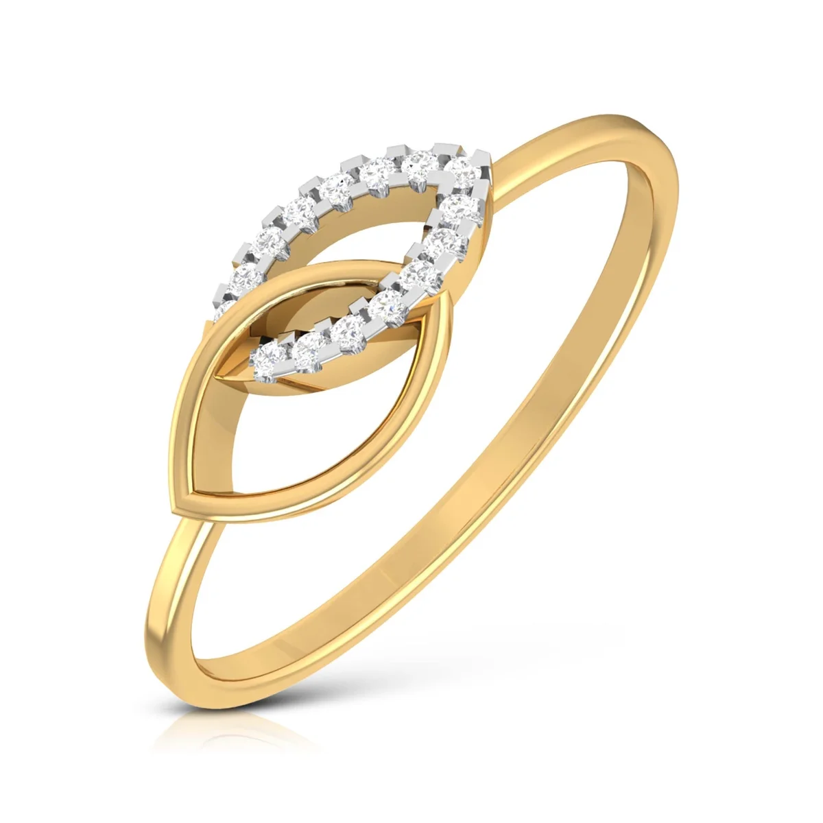 Evaan Lab Grown Diamond Gold Ring – R002 | 0.04ct — Casual Rings | Evaan Jewels