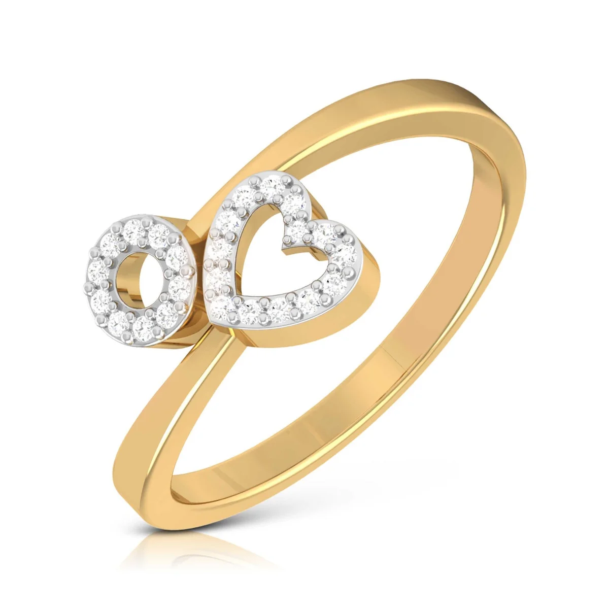 Evaan Lab Grown Diamond Gold Ring – R004 | 0.07ct — Casual Rings | Evaan Jewels