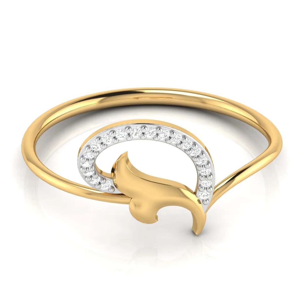 Evaan Lab Grown Diamond Gold Ring – R005 | 0.07ct — Casual Rings | Evaan Jewels