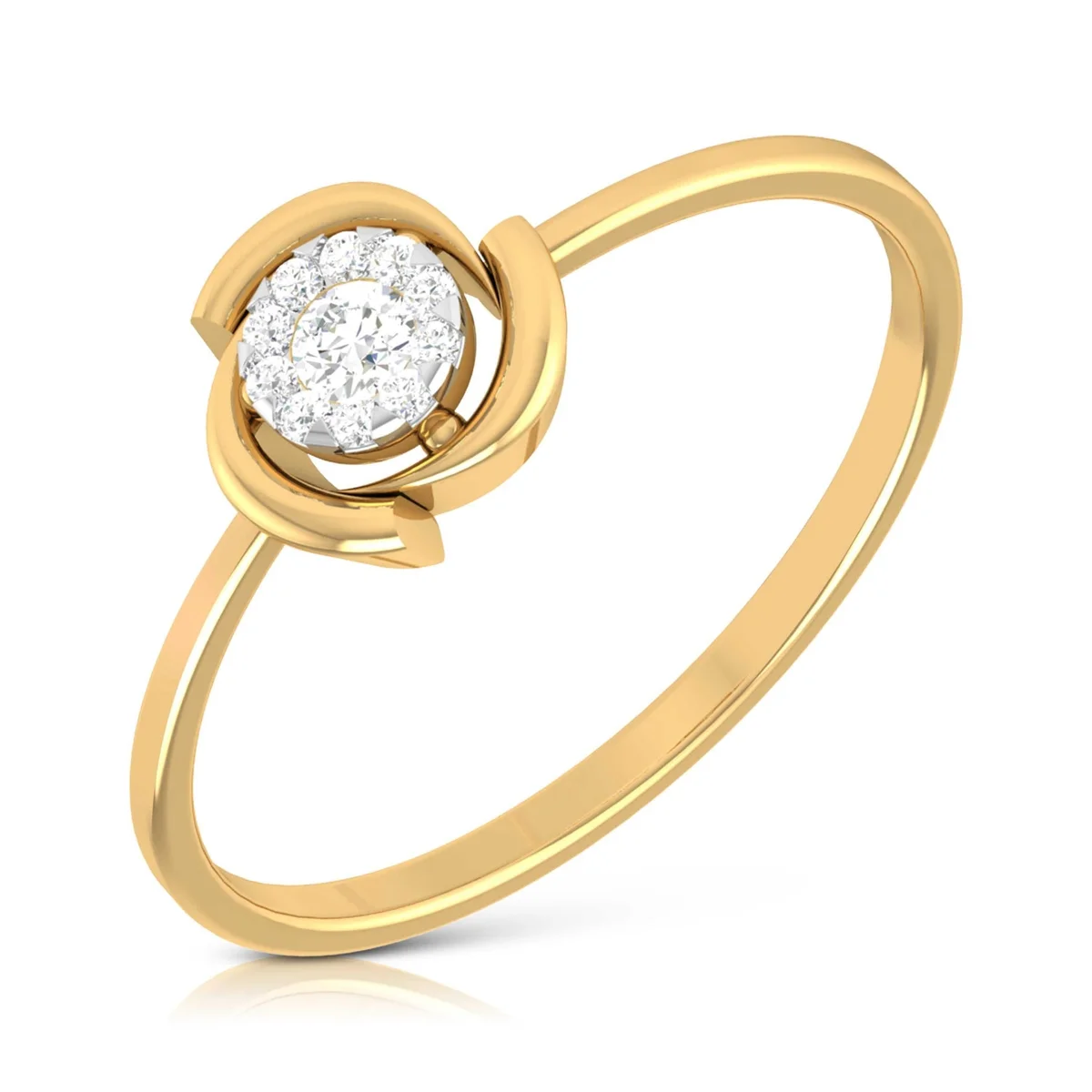 Evaan Lab Grown Diamond Gold Ring – R009 | 0.03ct — Casual Rings | Evaan Jewels