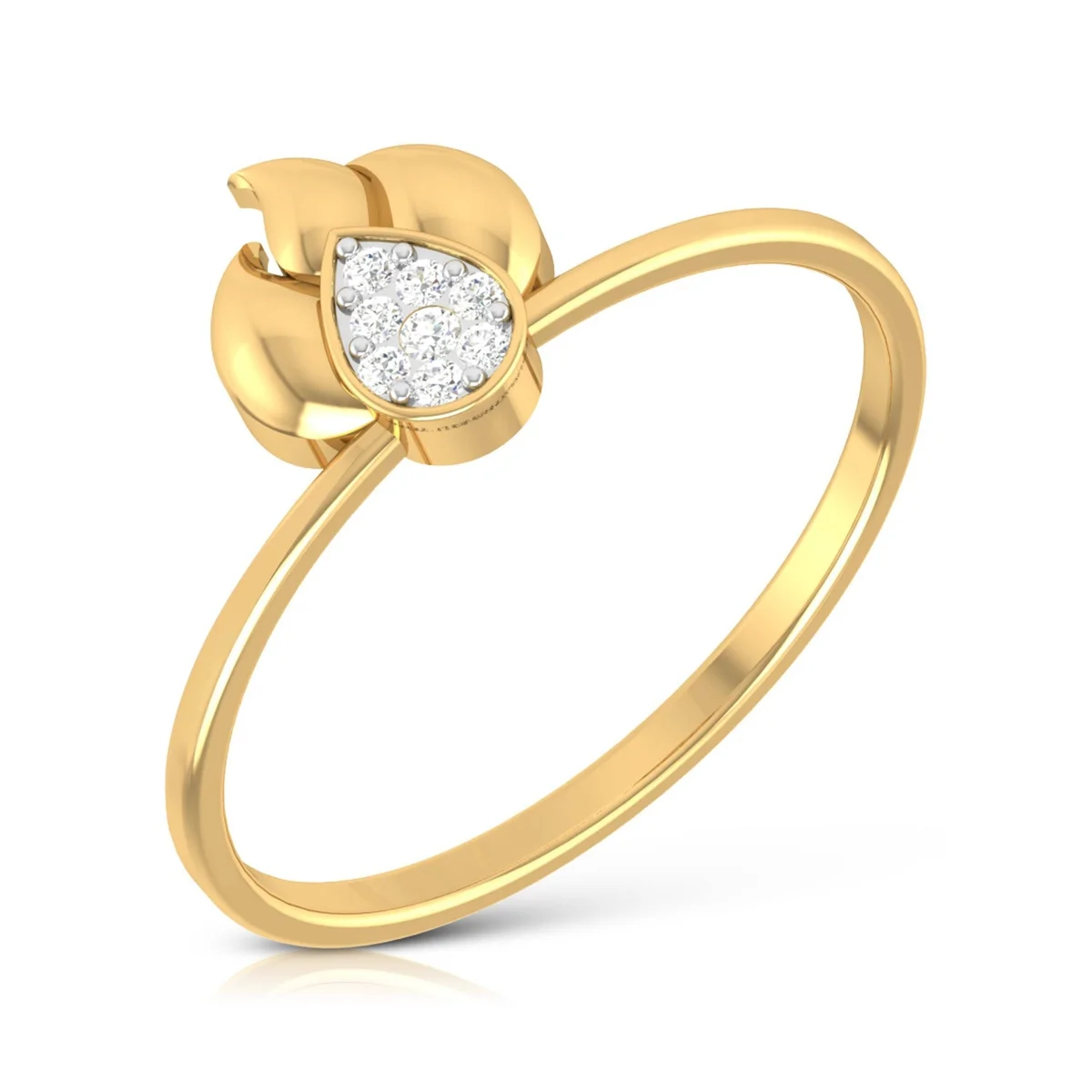 Evaan Lab Grown Diamond Gold Ring – R010 | 0.04ct — Casual Rings | Evaan Jewels