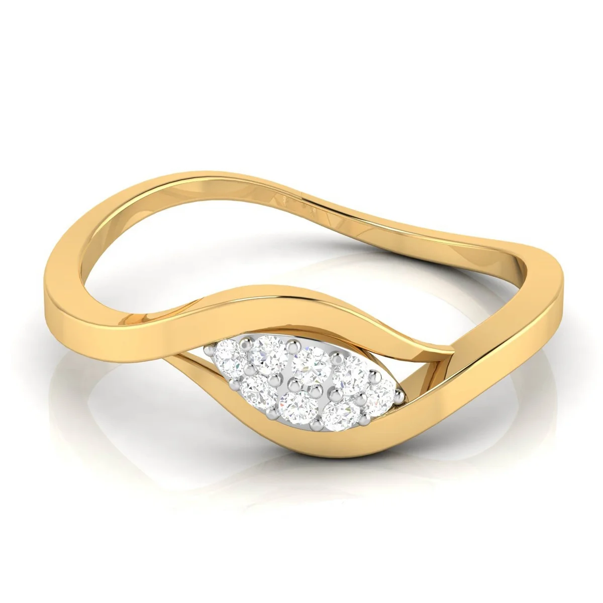 Evaan Lab Grown Diamond Gold Ring – R014 | 0.08ct — Casual Rings | Evaan Jewels