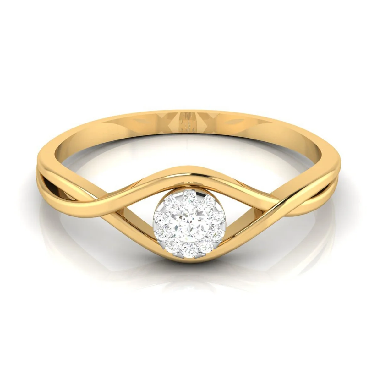 Evaan Lab Grown Diamond Gold Ring – R014 | 0.07ct — Thumbnail 2