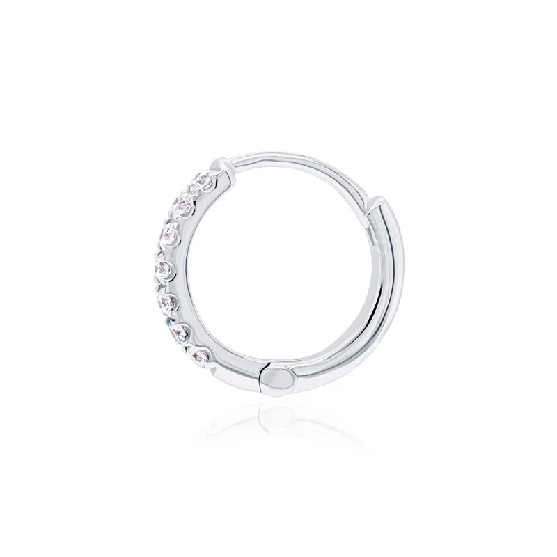 Evaan Lab Grown Diamond Hoop Earring– E002 — Thumbnail 2