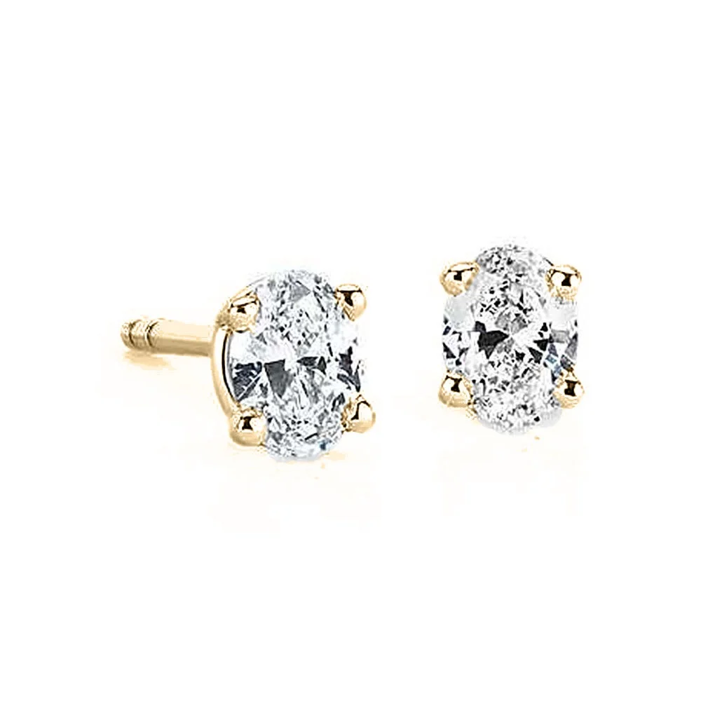 Diamond Studs - Oval — Thumbnail 3
