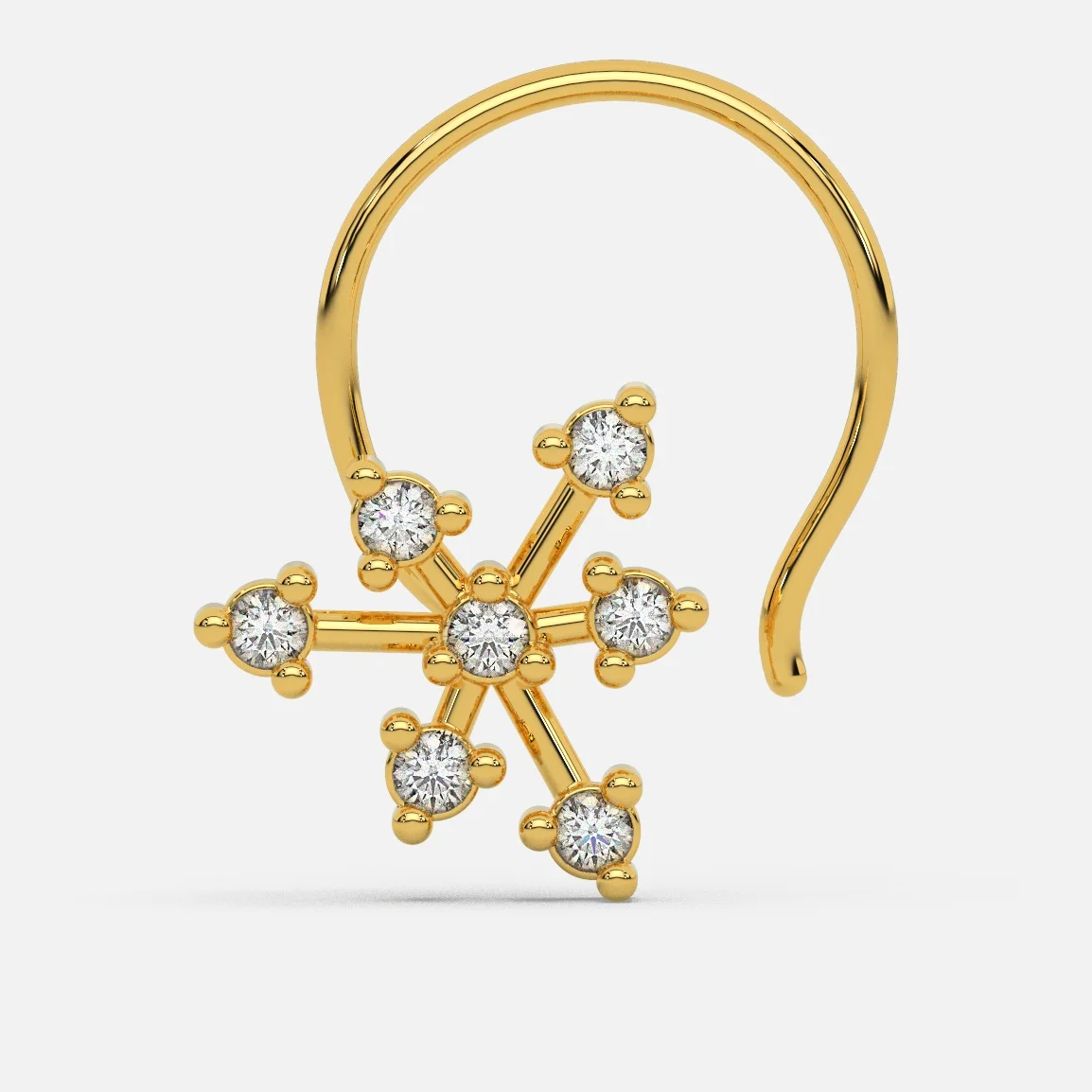 Elegant Sparkle Nose Pin - NP021 — Nosepin | Evaan Jewels