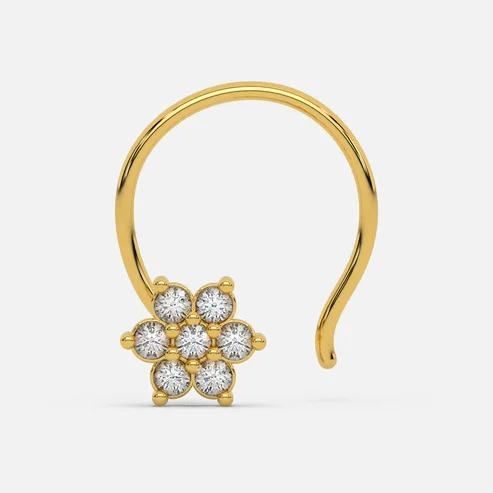 Delicate Gold Nose Pin - NP024 — Nosepin | Evaan Jewels