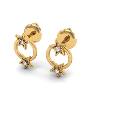 Elegant Lab Diamond Earrings - ER001 — Thumbnail 3