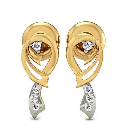 Elegant Minimal Earrings - ER008 — Studs | Evaan Jewels