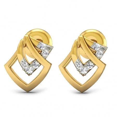 Petite Diamond Earrings - ER009 — Studs | Evaan Jewels