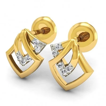 Petite Diamond Earrings - ER009 — Thumbnail 2