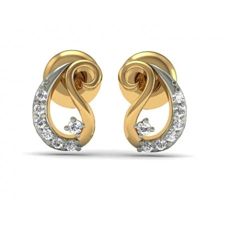 Luxury Lab Diamond Earrings - ER010 — Studs | Evaan Jewels