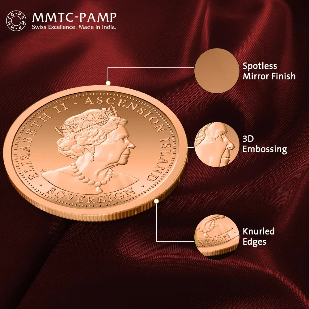 22K (916.7) Pure 8 g The Oxford Mint Sovereign Gold Coin — Thumbnail 4