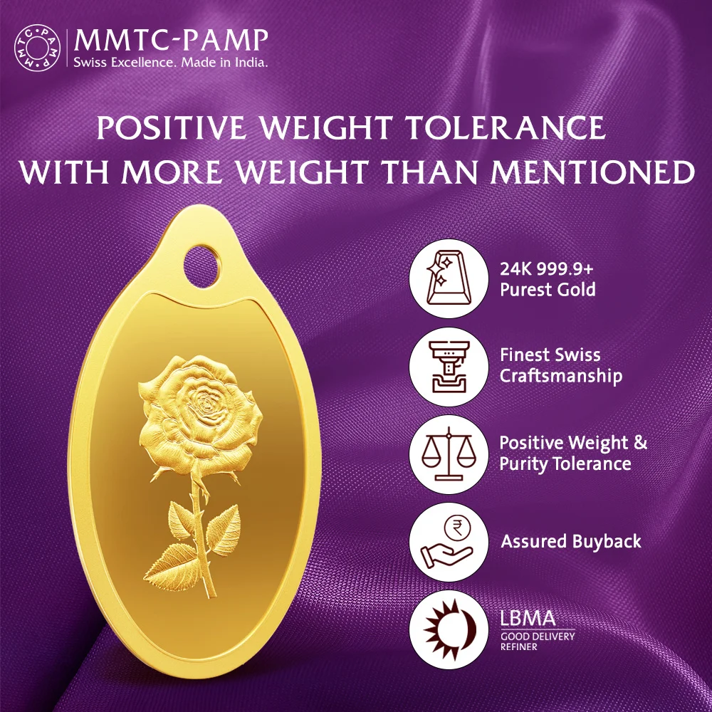 24K (999.9+) Purest 1 g Rose Gold Oval Coin — Thumbnail 3